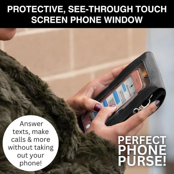 Versatile Women's Crossbody Phone Wallet - Featherlight Faux Leather Design - Picture 2 of 6